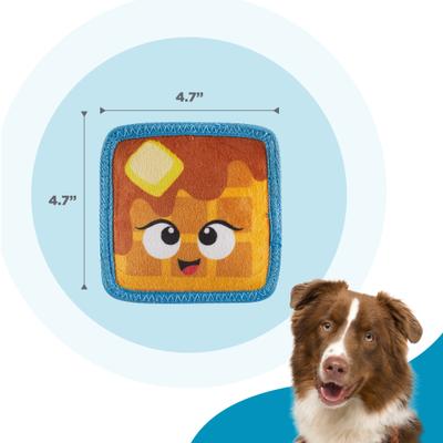 Show full view: Outward Hound Tough Skinz Durable Squeaky Waffle Dog Toy, Multicolor, Small slide 6 of 10