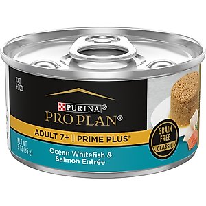 Purina Pro Plan Prime Plus 7+ Ocean Whitefish & Salmon Entree Classic Canned Cat Food