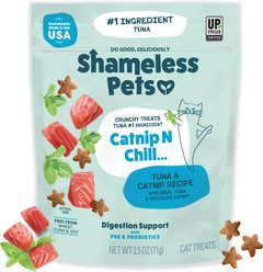 Shameless Pets Catnip N Chill Tuna Crunchy Cat Treats, 2.5-oz bag