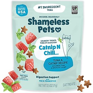 Shameless Pets Catnip N Chill Tuna Crunchy Cat Treats, 2.5-oz bag