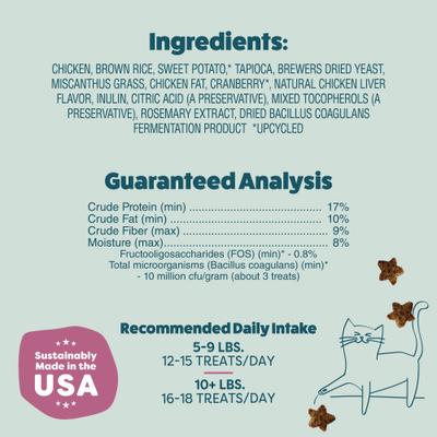 Show full view: Shameless Pets Cran You Say Chicken Chicken & Cranberry Flavor Crunchy Cat Treats, 12-oz bag slide 6 of 11