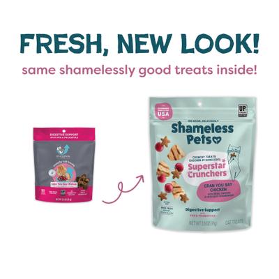 Show full view: Shameless Pets Cran You Say Chicken Chicken & Cranberry Flavor Crunchy Cat Treats, 2.5-oz bag slide 3 of 11