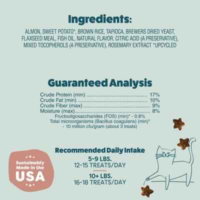 Show full view: Shameless Pets Yam Good Salmon & Sweet Potatoes Crunchy Cat Treats, 2.5-oz bag slide 7 of 11