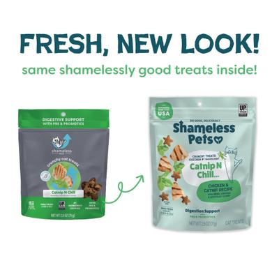 Show full view: Shameless Pets Catnip N Chill Chicken Crunchy Cat Treats, 2.5-oz bag slide 3 of 11