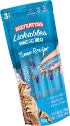 Beefeaters Lickables Tuna Puree Recipe Cat Treat, 1.59-oz bag, case of 12
