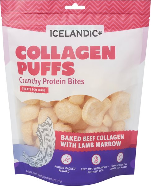 Icelandic+ Beef Collagen Mini Puffs with Marrow Crunchy Cat Treats, 0.5-oz bag