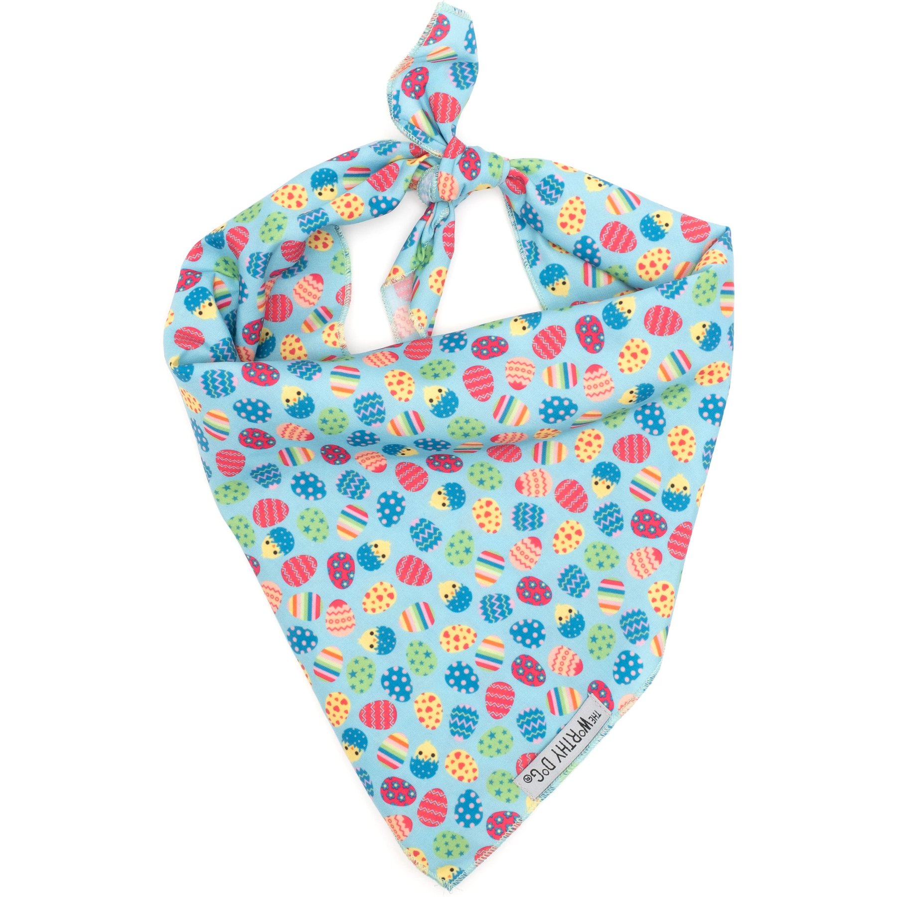 The Worthy Dog Easter Eggs Dog Bandana, Large