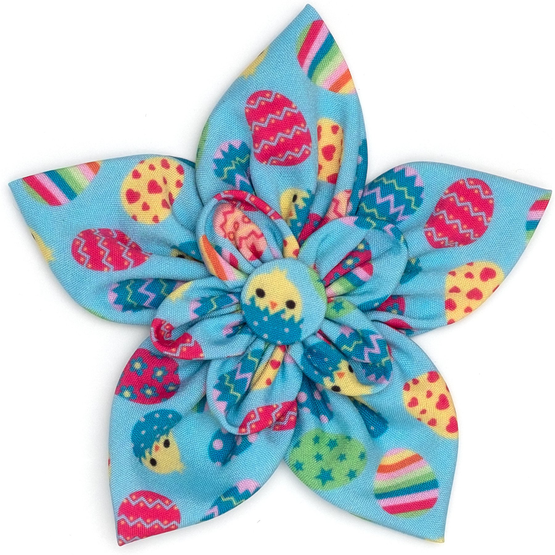 The Worthy Dog Easter Eggs Flower Dog Collar Accessory, Large