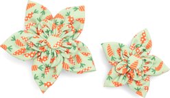 The Worthy Dog Crazy Carrots Flower Dog Collar Accessory, Large slide 2 of 3