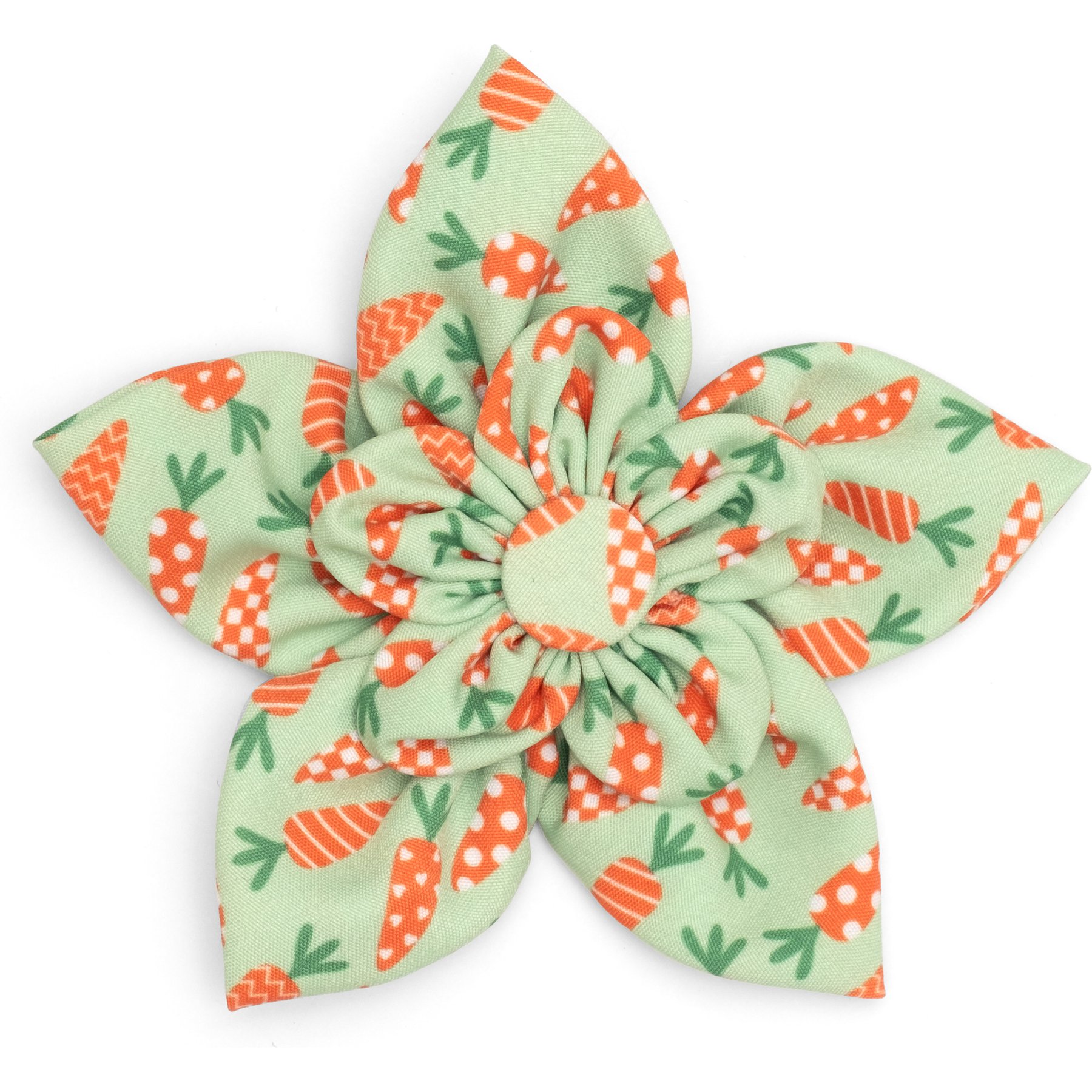 The Worthy Dog Crazy Carrots Flower Dog Collar Accessory, Large