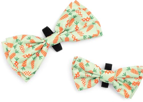 Show full view: The Worthy Dog Crazy Carrots Dog Bow Tie, Large slide 3 of 3