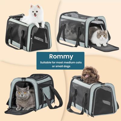 Show full view: Petsfit Airline Approved Dog & Cat Carrier, Cyan-blue, 19 x 12 x 12 inches slide 5 of 9