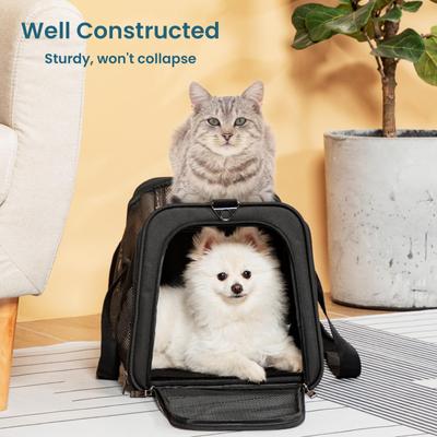 Show full view: Petsfit Airline Approved Dog & Cat Carrier, Black, 18 x 11 x 11 inches slide 10 of 11