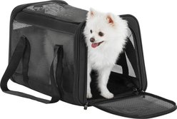 Petsfit Airline Approved Dog & Cat Carrier, Black, 19 x 12 x 12 inches