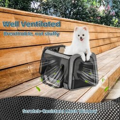 Petsfit Airline Approved Dog & Cat Carrier, Gray, 19 x 12 x 12 inches slide 2 of 8