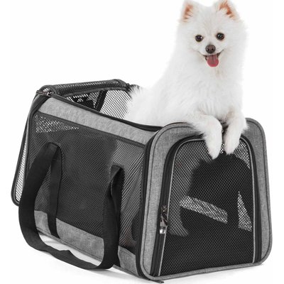 Petsfit Petsfit Airline Approved Dog & Cat Carrier, Gray, 19 x 12 x 12 inches