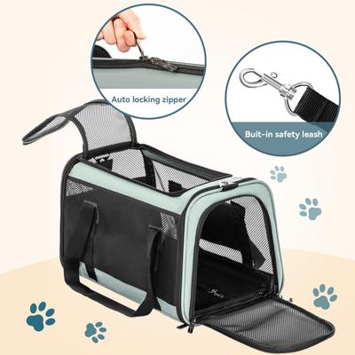 Show full view: Petsfit Airline Approved Dog & Cat Carrier, Cyan-blue, 18 x 11 x 11 inches slide 4 of 9