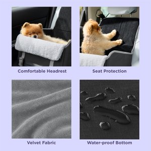 Lesure Foldable Dog & Cat Car Booster Seat, Standard, Black