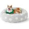 Show in main carousel: Lesure Calming Cute Modern Plush Jacquard Shaggy Orthopedic Anti-Slip Donut Dog & Cat Bed with Removable Cover, Grey Galaxy, Large slide 6 of 9