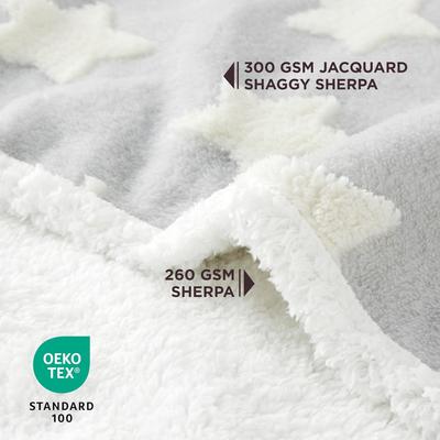 Show full view: Lesure Waterproof Calming Double-Sided Jacquard Shag & Soft Sherpa Fleece Furniture Protector Dog & Cat Blanket, Grey, Medium slide 3 of 9