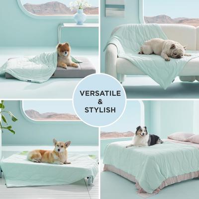 Show full view: Bedsure Cooling Dog & Cat Blanket, Green, Large slide 5 of 9