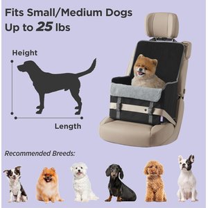 Lesure Foldable Dog & Cat Car Booster Seat, Standard, Beige