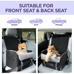 Lesure Foldable Dog & Cat Car Booster Seat, Standard, Black