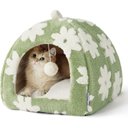 Lesure 2-in-1 Cat Cave Bed, Green, Medium