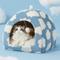 Show in main carousel: Lesure 2-in-1 Cat Cave Bed, Blue, Large slide 6 of 9