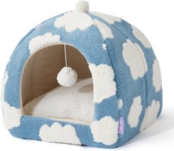Lesure 2-in-1 Cat Cave Bed, Blue, Medium slide 2 of 7