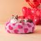 Show in main carousel: Lesure Calming Cute Modern Plush Jacquard Shaggy Orthopedic Anti-Slip Donut Dog & Cat Bed with Removable Cover, Pink Hearts, X-Small slide 1 of 10