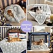 Show in main carousel: Lesure Waterproof Calming Double-Sided Jacquard Shag & Soft Sherpa Fleece Furniture Protector Dog & Cat Blanket, Grey, Medium slide 5 of 9