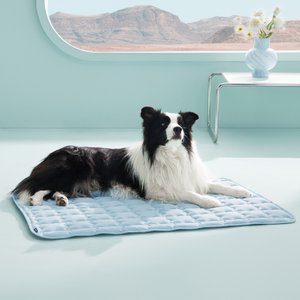 Bedsure Thin Cooling Dog Crate Mat with Fully Machine Washable, Blue, X-Large Crate