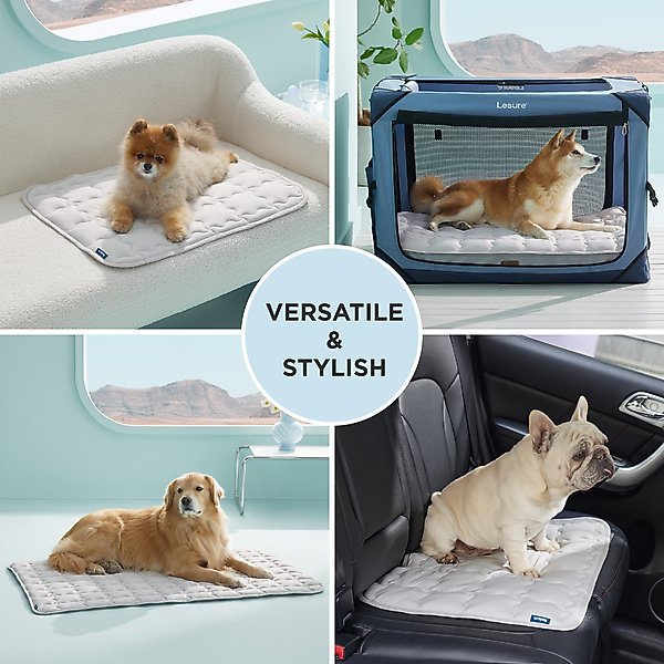 Show full view: Bedsure Thin Cooling Dog Crate Mat, Grey, Medium slide 5 of 9