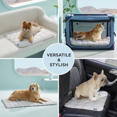 Show full view: Bedsure Thin Cooling Dog Crate Mat, Grey, Medium slide 6 of 10