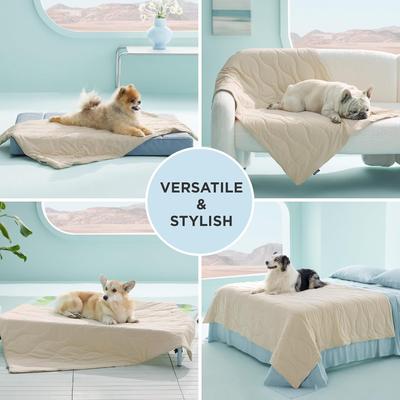 Show full view: Bedsure Cooling Dog & Cat Blanket, Dark Beige, Medium slide 5 of 9