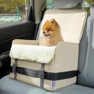 Lesure Foldable Dog & Cat Car Booster Seat, Standard, Beige