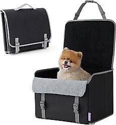 Lesure Foldable Dog & Cat Car Booster Seat, Standard, Black