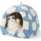 Show in main carousel: Lesure 2-in-1 Cat Cave Bed, Blue, Large slide 1 of 9