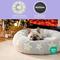 Show in main carousel: Lesure Calming Cute Modern Plush Jacquard Shaggy Orthopedic Anti-Slip Donut Dog & Cat Bed with Removable Cover, Grey Galaxy, Medium slide 2 of 10