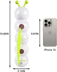 allforpaws Interactive Wack'A'Worm Post Cat Toy, White/Green slide 2 of 9