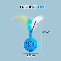 allforpaws Modern Cat Dizzy Spinner Cat Toy, Blue slide 2 of 9