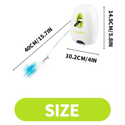 Show full view: allforpaws Interactives Jumping Wand with Post Adaptor Cat Toy, White slide 7 of 9