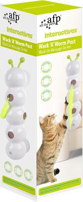 Show full view: allforpaws Interactive Wack'A'Worm Post Cat Toy, White/Green slide 9 of 11