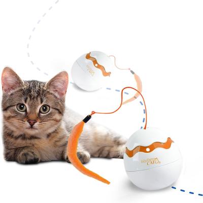 Show full view: allforpaws Modern Cat Dino Egg Spinner Cat Toy, White/Orange slide 7 of 10