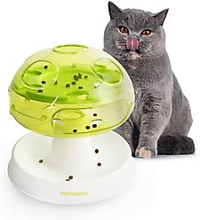 allforpaws Interactives Mushroom Puzzle Cat Toy, Green