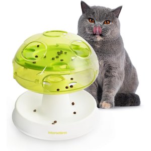 allforpaws Interactives Mushroom Puzzle Cat Toy, Green