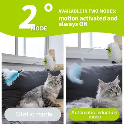 Show full view: allforpaws Interactives Jumping Wand with Post Adaptor Cat Toy, White slide 2 of 9