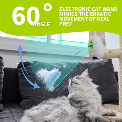 Show full view: allforpaws Interactives Jumping Wand with Post Adaptor Cat Toy, White slide 5 of 9