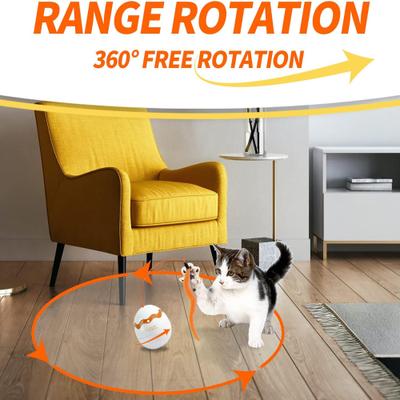 Show full view: allforpaws Modern Cat Dino Egg Spinner Cat Toy, White/Orange slide 4 of 10